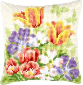 Spring Flowers CROSS Stitch Tapestry Kit, Vervaco PN-0148459