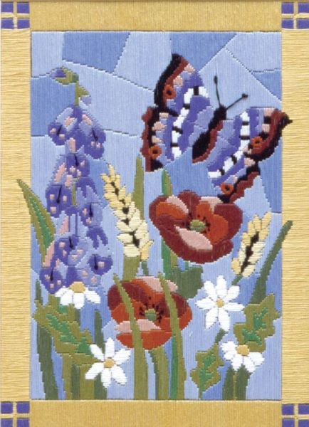 Stained Glass Butterfly Long Stitch Kit, Anchor AL77516
