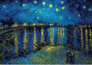 Diamond Mosaic Kit, Starry Night on the Rhone, Riolis AM0044