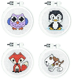 Cross Stitch Kit Starter/Beginners Set, Animal Counted Cross Stitch Kits