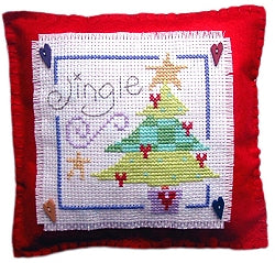Cross Stitch Kit Christmas Tree Mini Cushion, Counted Cross Stitch, Stitching Shed