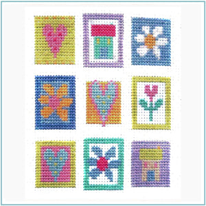 Patchwork Squares Cross Stitch Kit, The Stitching Shed