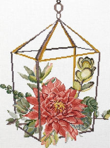 Succulent Garden PRINTED Cross Stitch Kit, Needleart World N440-097