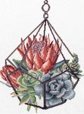 Succulent Garden PRINTED Cross Stitch Kit, Needleart World N440-096