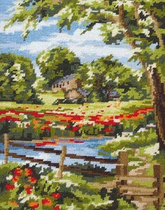 Summer Scene Landscape Tapestry Kit Needlepoint, Anchor MR842