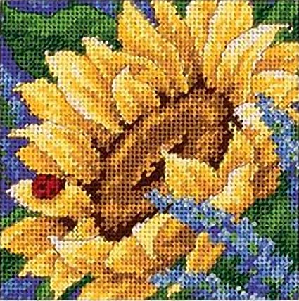 Sunflower and Ladybug Tapestry Needlepoint Kit, Dimensions D17066