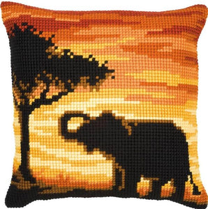 Sunset Elephant CROSS Stitch Tapestry Kit, Vervaco pn-0008643