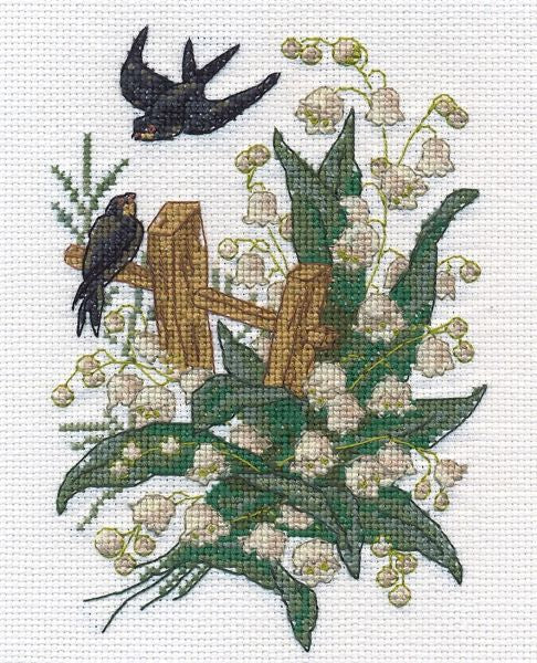 Swallows Cross Stitch Kit, Panna OT-1362