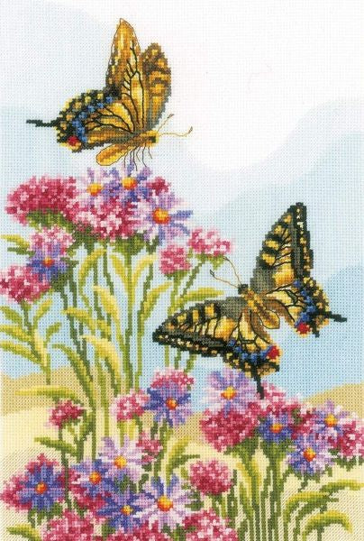 Swallowtail Butterflies Cross Stitch Kit, Vervaco pn-0156329