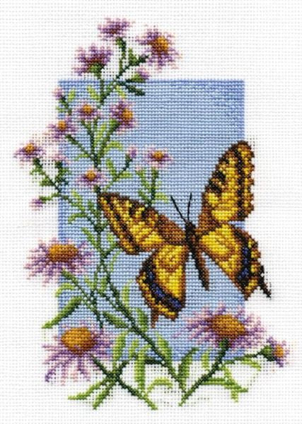 Swallowtail Butterfly Cross Stitch Kit, Panna B-0116