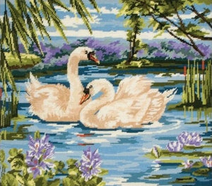Swans Tapestry Kit Needlepoint, Anchor MR340