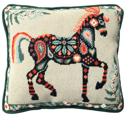 Painted Pony Mandala Tapestry Kit Needlepoint, One Off Needlework