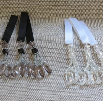 Trimming Tassels, Beaded Trimming Tassels, Faceted Tassel SET of 4 (4 colours)