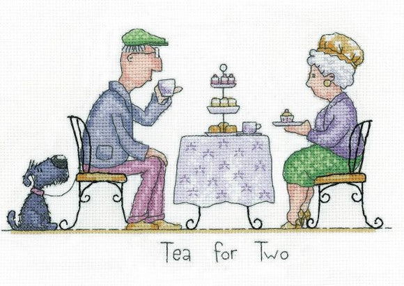 Tea for Two Cross Stitch Kit, Heritage Crafts GYTT1570