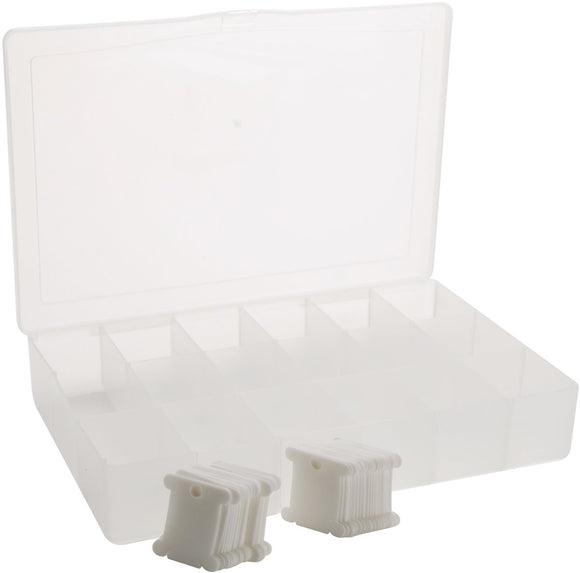Thread Organiser Box, Storage Box with Lid and Thread Cards 50