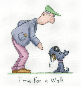Time for a Walk Cross Stitch Kit, Heritage Crafts