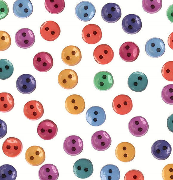 Tiny Buttons Embellishments - Round Gemstone 6mm Button Pack