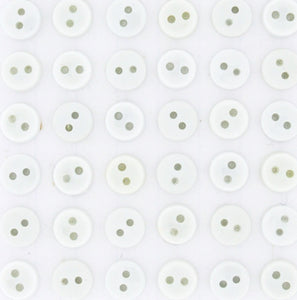 Micro Buttons Embellishments - Micro Round White 3mm Button Pack