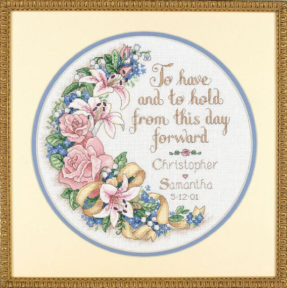 To Have and to Hold Sampler Cross Stitch Kit Dimensions D03892