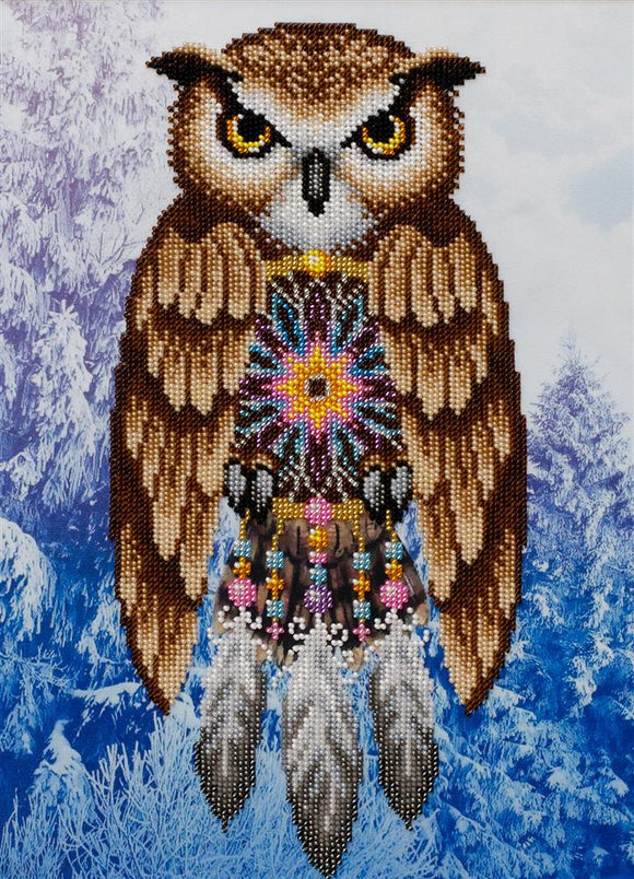 Bead Embroidery Kit Dream Catcher Owl Bead Work Embroidery Kit VDV