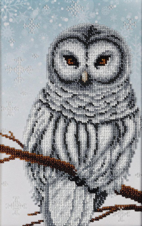 Bead Embroidery Kit Snowy Owl Bead Work Embroidery Kit VDV