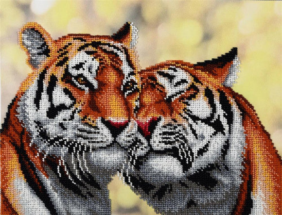 Bead Embroidery Kit Tiger Devotion Bead Work Embroidery Kit VDV