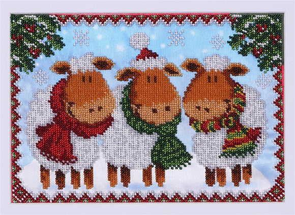 Bead Embroidery Kit Winter Sheep Bead Work Embroidery Kit VDV