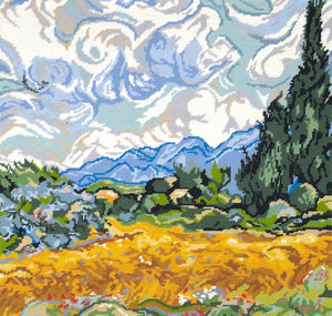 Van Gogh Wheatfield with Cypresses, Tapestry Needlepoint Kit
