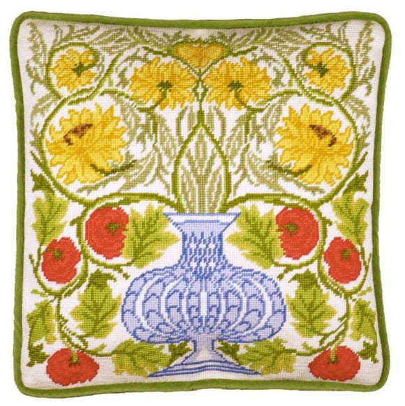 Vase of Roses Tapestry Kit, Needlepoint Kit, William Morris, Bothy Threads TAC15