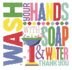 Wash Your Hands Cross Stitch Kit, Janlynn 182-0405