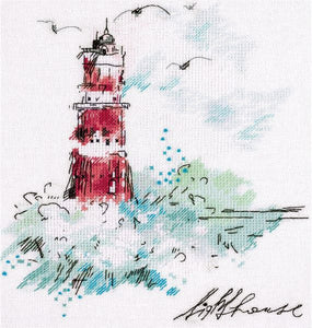 Watercolour Lighthouse Cross Stitch Kit, Panna MT-1906