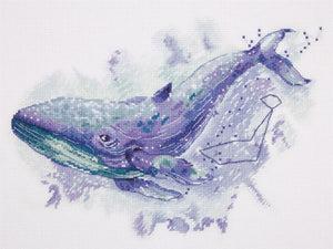 Watercolour Whale Cross Stitch Kit, Panna MT-1961