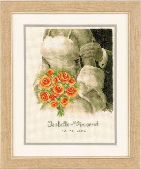 Wedding Bouquet Cross Stitch Kit, Dimensions PN-0012176