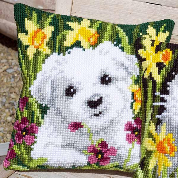 Westie in Daffodils CROSS Stitch Tapestry Kit, Vervaco PN-0147569