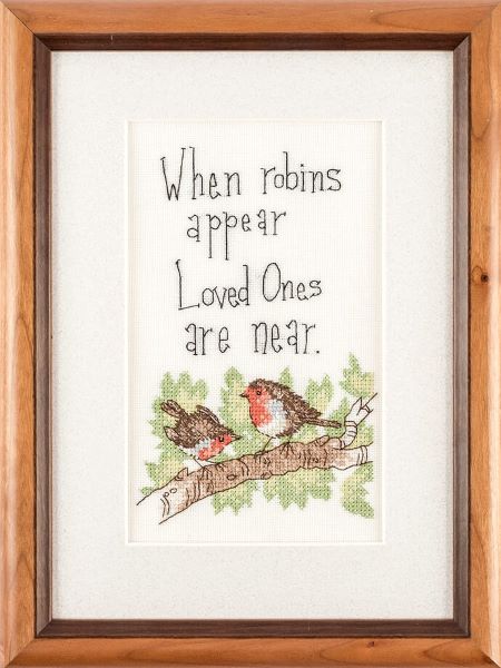 When Robins Appear Cross Stitch Kit, Heritage Crafts