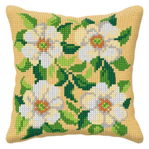 White Flowers CROSS Stitch Tapestry Kit, Orchidea ORC9014