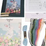 White Rabbit Tapestry Kit, Needlepoint Starter, Anchor MR202