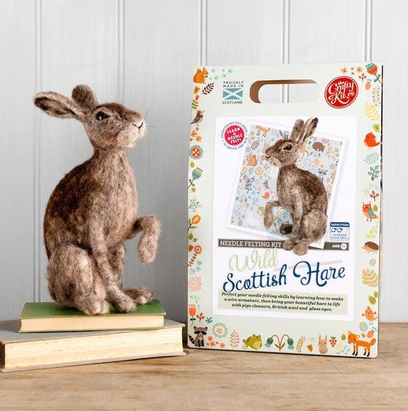 Wild Scottish Hare Needle Felting Kit, The Crafty Kit Company
