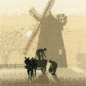 Windmill Cross Stitch Kit, Silhouettes, Heritage Crafts