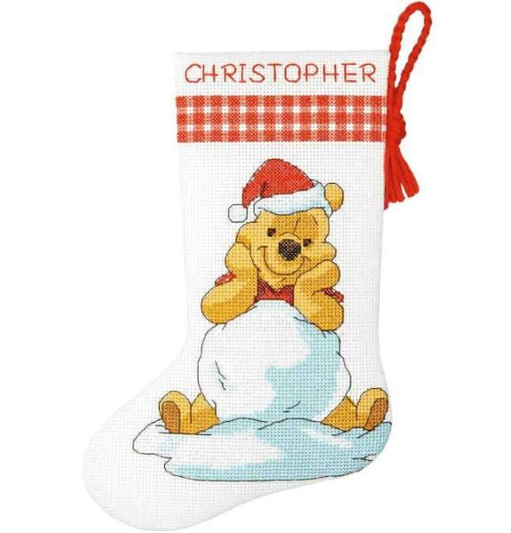 Winnie the Pooh Christmas Stocking Cross Stitch Kit, Dimensions D70-08968