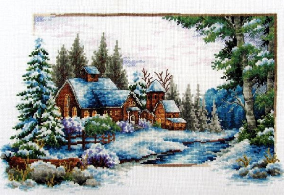 Winter Snow NO-COUNT Printed Cross Stitch Kit N540-044