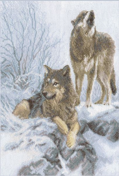 Winter Wolves Cross Stitch Kit, Panna PS-1014