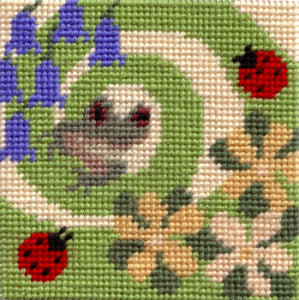 Beginners Tapestry Kit Needlepoint Kit, Woodland Spring Frog, Sew Inspiring