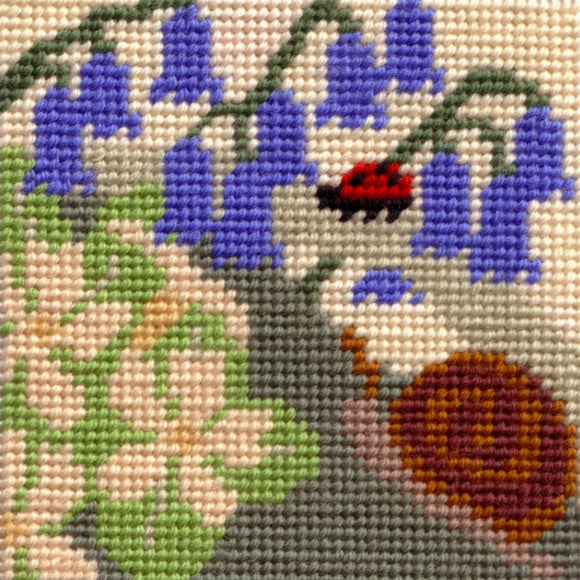 Beginners Tapestry Kit Needlepoint Kit, Woodland Spring Snail, Sew Inspiring