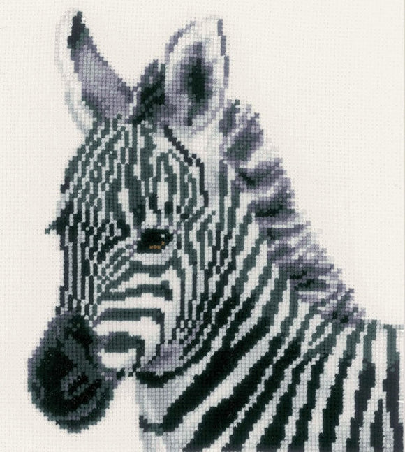 Zebra Cross Stitch Kit, Vervaco pn-0170836