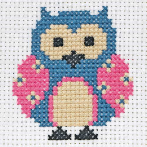 Zoe Owl Beginners Cross Stitch Kit, Anchor 1st Kit 10001