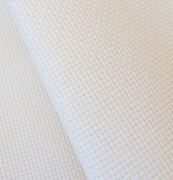 Aida 14 count LINEN Fabric, Zweigart 14ct Aida, FAT QUARTER -Antique White