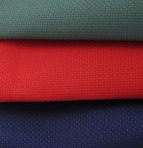 Aida 14 count Cotton Fabric, Zweigart, FAT QUARTER - Green, Red, Navy