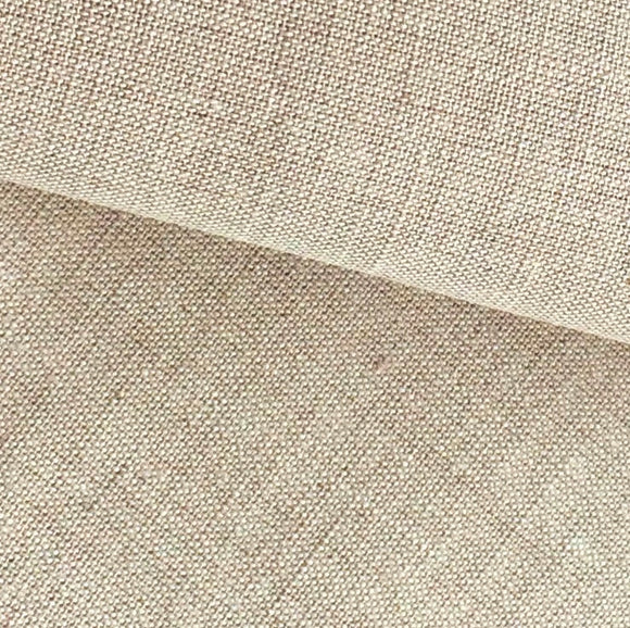 Normandie Fabric, Linen Crewel Surface Embroidery, WIDE METER -Oatmeal
