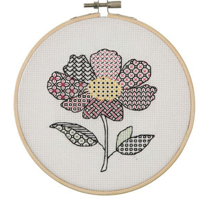 Anemone Blackwork Embroidery Cross Stitch Kit, Anchor ABW0005